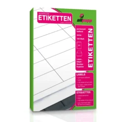 500 Blatt Versandetiketten Weiß - 210 x 297 mm auf DIN A4 - Wellenschlitzung