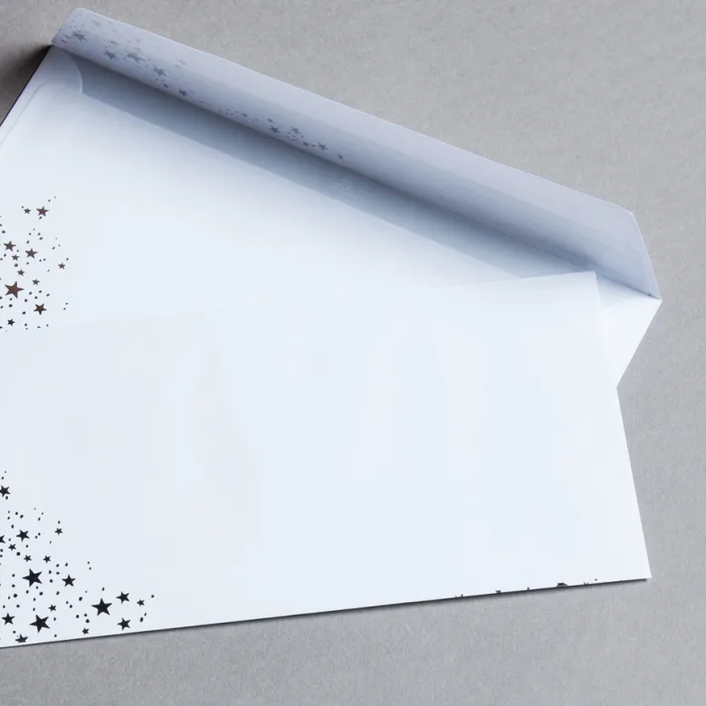 Briefumschläge DIN lang Silbersterne