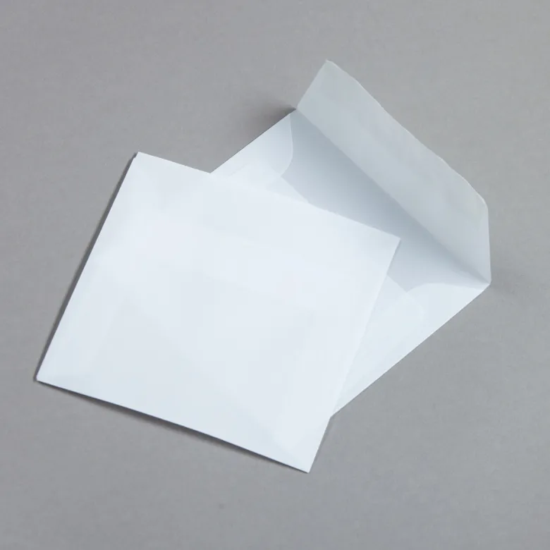 Briefumschläge Transparent Premium Weiß 125 x 125 mm