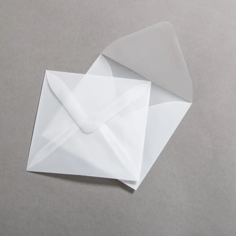 Briefumschläge Transparent Premium 100 x 100 mm nassklebend