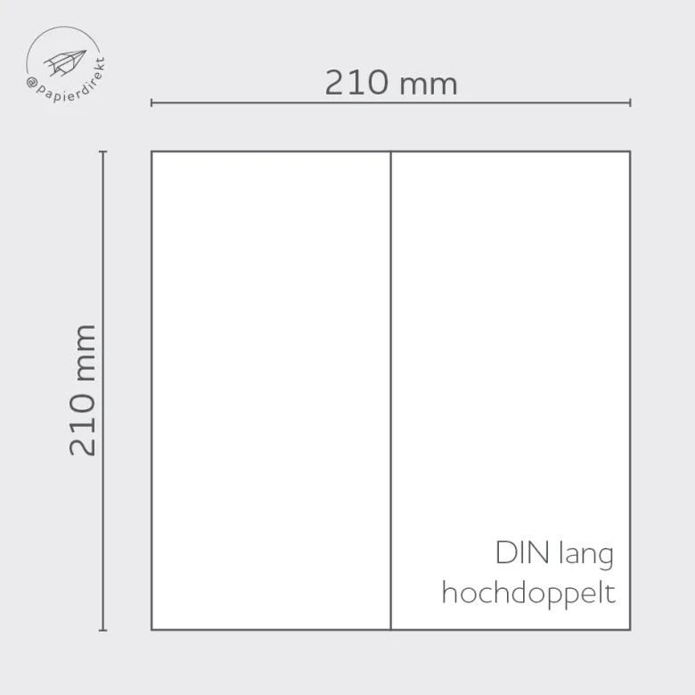 Büttenkarten DIN lang hochdoppelt