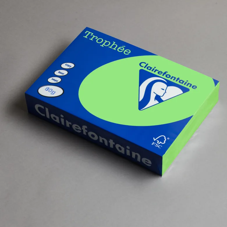 Clairefontaine Trophée Intensiv 80 g/m² DIN A4 Maigrün