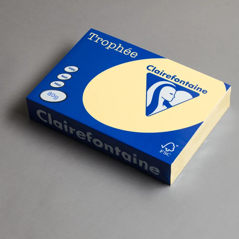 Clairefontaine Trophée Pastell 80 g/m² DIN A4 Goldgelb