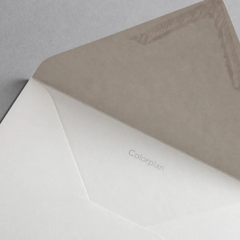 Colorplan Briefumschläge DIN B6 nassklebend spitze Klappe Kieselgrau