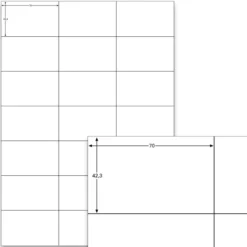 Etiketten Weiß - 70 x 42,3 mm
