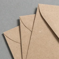 Kraftpapier Muskat Briefumschläge quadratisch 100 x 100 mm nassklebend