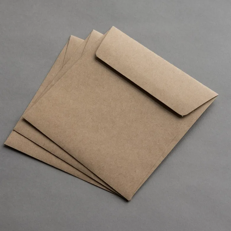 Kraftpapier Muskat Briefumschläge quadratisch 160 x 160 mm haftklebend