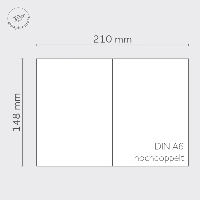Kraftpapier Muskat Karten DIN A6 hochdoppelt