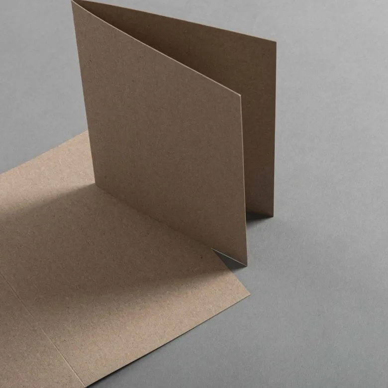 Kraftpapier Muskat Karten DIN B6 hochdoppelt 118 x 168 mm