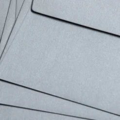 Metallics gebürstet Briefumschläge DIN C6 Chrom