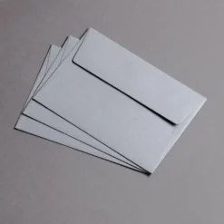 Metallics gebürstet Briefumschläge DIN C6 Chrom