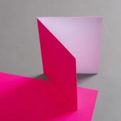Neon Karten DIN B6 hochdoppelt - Neon Pink