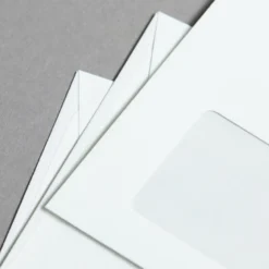 Opaline Briefumschläge Leinen DIN lang mit Fenster