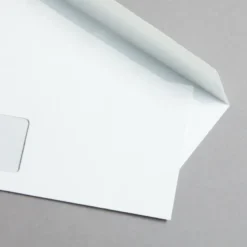 Opaline Briefumschläge Leinen DIN lang mit Fenster