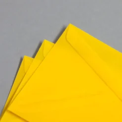 Transparent Farbig Briefumschläge DIN lang Gelb