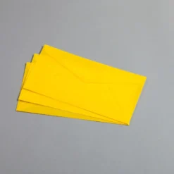 Transparent Farbig Briefumschläge DIN lang Gelb