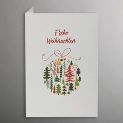 Waldkugel 25 Weihnachtskarten im Set